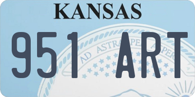 KS license plate 951ART