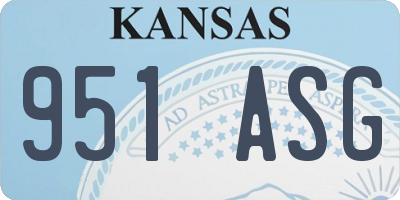 KS license plate 951ASG