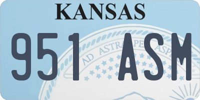 KS license plate 951ASM