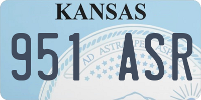 KS license plate 951ASR
