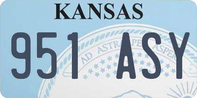 KS license plate 951ASY