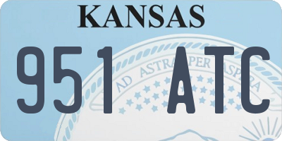 KS license plate 951ATC