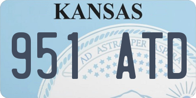KS license plate 951ATD