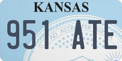 KS license plate 951ATE
