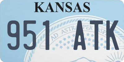 KS license plate 951ATK