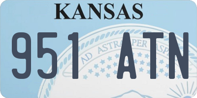 KS license plate 951ATN