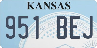 KS license plate 951BEJ