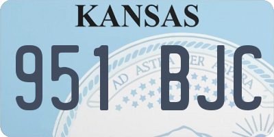 KS license plate 951BJC