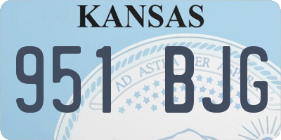 KS license plate 951BJG