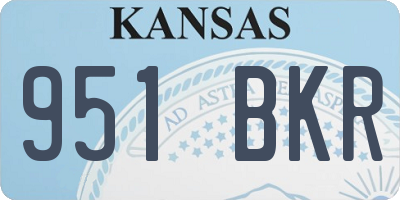 KS license plate 951BKR