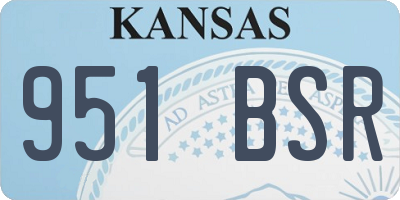 KS license plate 951BSR