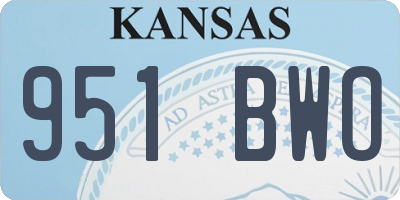 KS license plate 951BWO