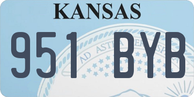 KS license plate 951BYB