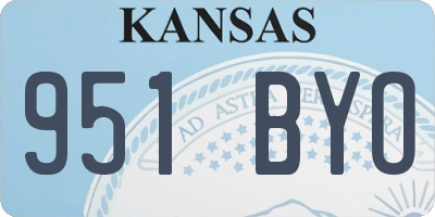 KS license plate 951BYO