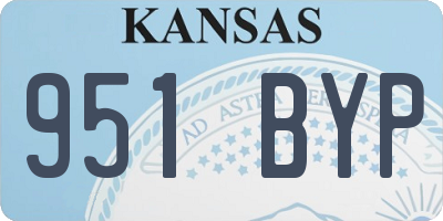 KS license plate 951BYP