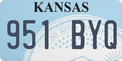 KS license plate 951BYQ