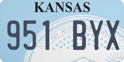 KS license plate 951BYX