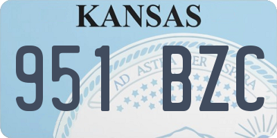KS license plate 951BZC