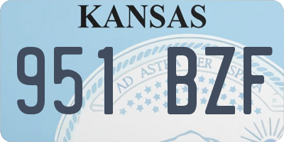 KS license plate 951BZF