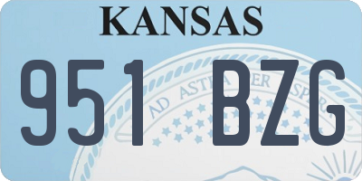 KS license plate 951BZG