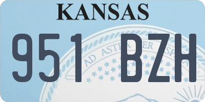 KS license plate 951BZH