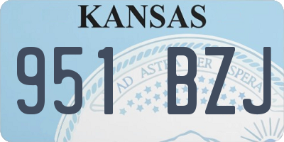 KS license plate 951BZJ