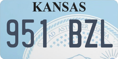 KS license plate 951BZL