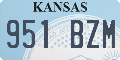 KS license plate 951BZM