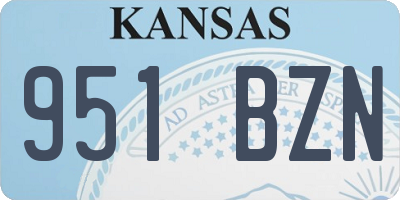 KS license plate 951BZN