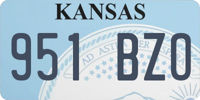 KS license plate 951BZO