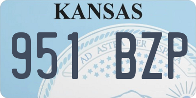KS license plate 951BZP