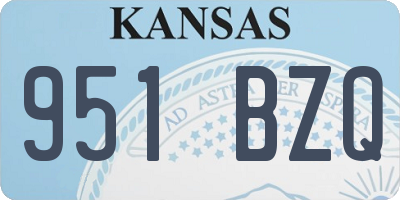 KS license plate 951BZQ