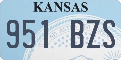 KS license plate 951BZS