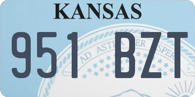 KS license plate 951BZT