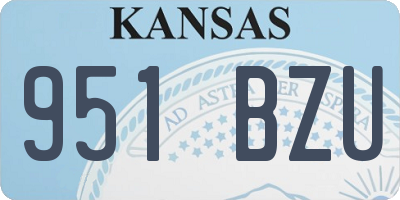 KS license plate 951BZU