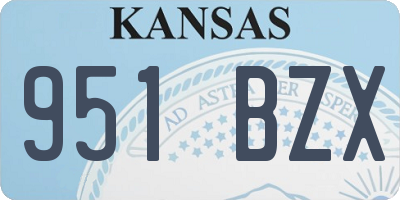 KS license plate 951BZX