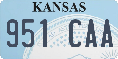KS license plate 951CAA