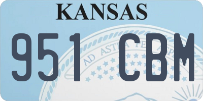 KS license plate 951CBM