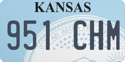KS license plate 951CHM