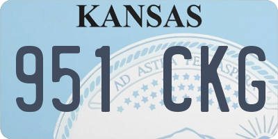 KS license plate 951CKG