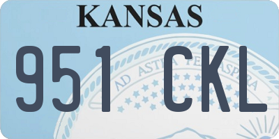 KS license plate 951CKL