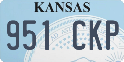 KS license plate 951CKP