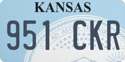 KS license plate 951CKR