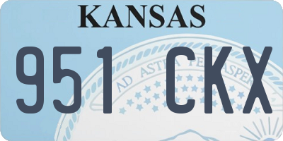 KS license plate 951CKX