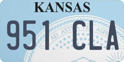 KS license plate 951CLA