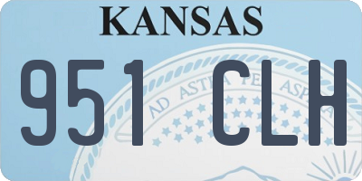 KS license plate 951CLH