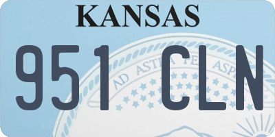 KS license plate 951CLN