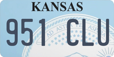 KS license plate 951CLU