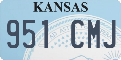 KS license plate 951CMJ