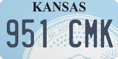 KS license plate 951CMK